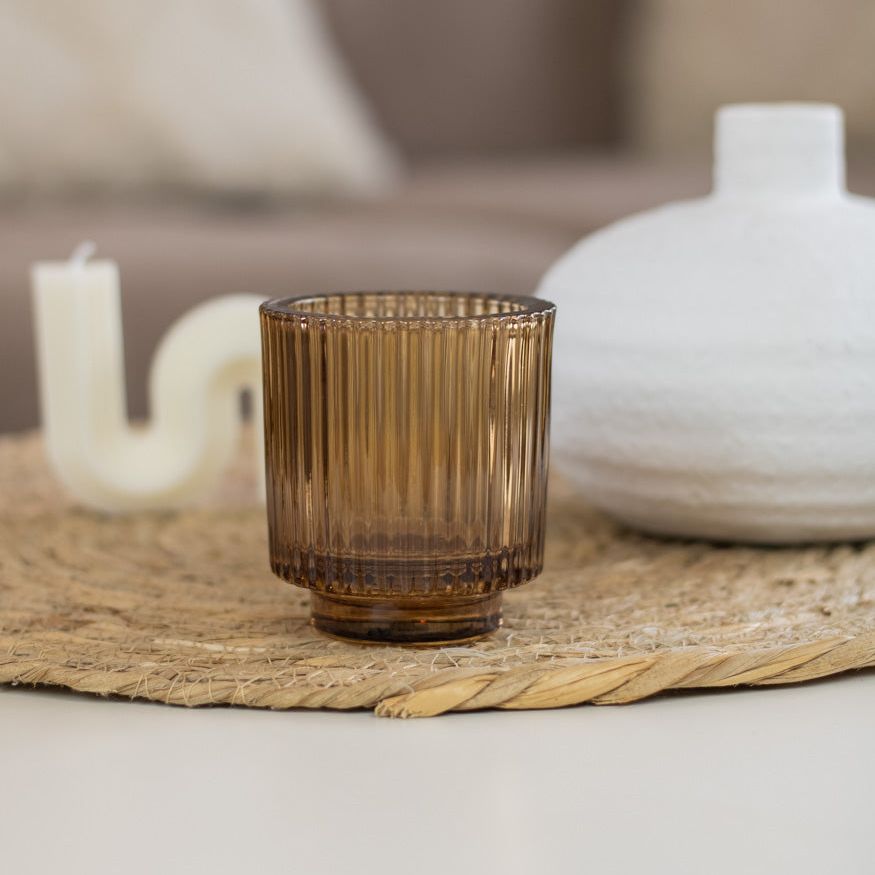 Teelichtglas "Mari", verschiedene Farben - mahina