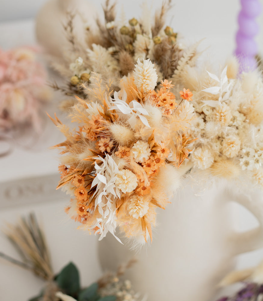 Kleiner Trockenblumenstrauß  "Peachy" - mahina
