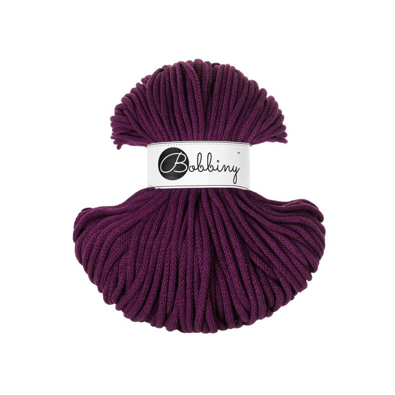 Bobbiny PREMIUM Flechtkordel 5mm geflochten Aubergine 100m