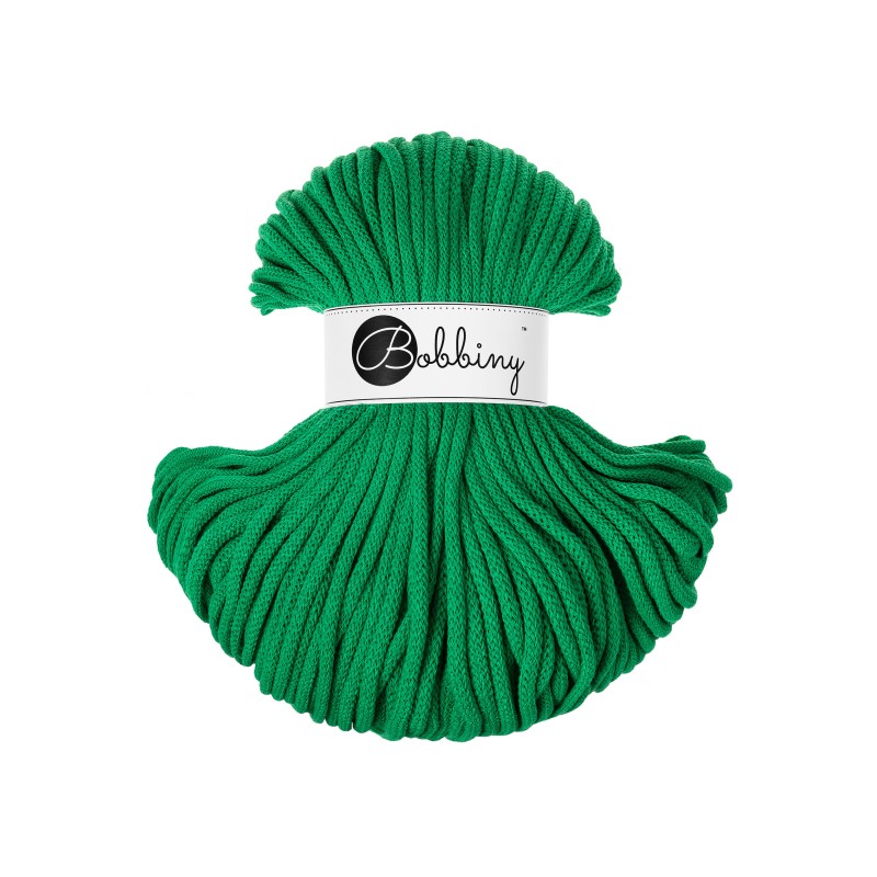 Bobbiny PREMIUM Flechtkordel 5mm geflochten Jade Green 100m