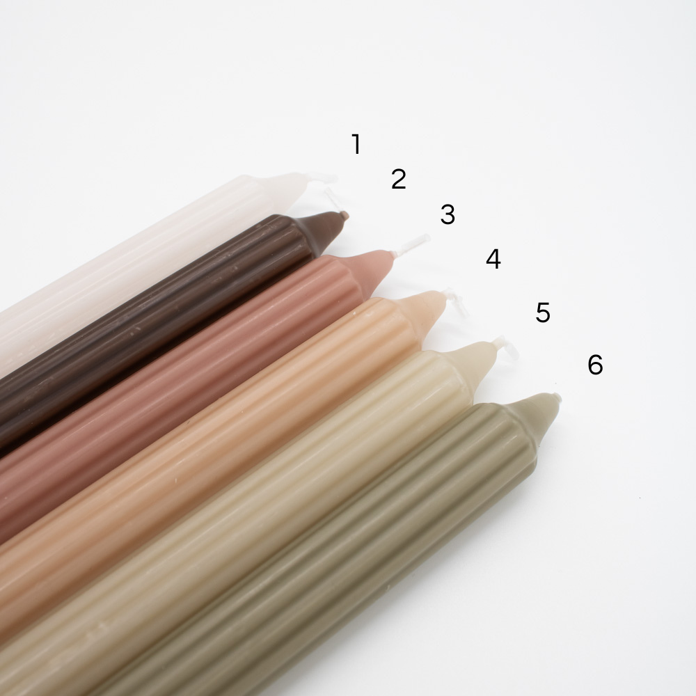 Kerze "Pol" 2,1x24cm 6 Farben - mahina