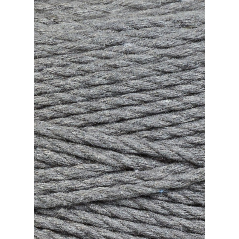 Bobbiny Makramee Garn 1,5mm 3ply Stone Grey 100m - mahina