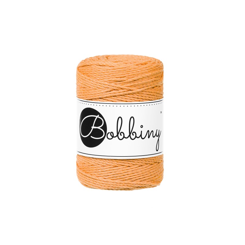 Bobbiny Makramee Garn 1,5mm 3ply Orange 100m - mahina