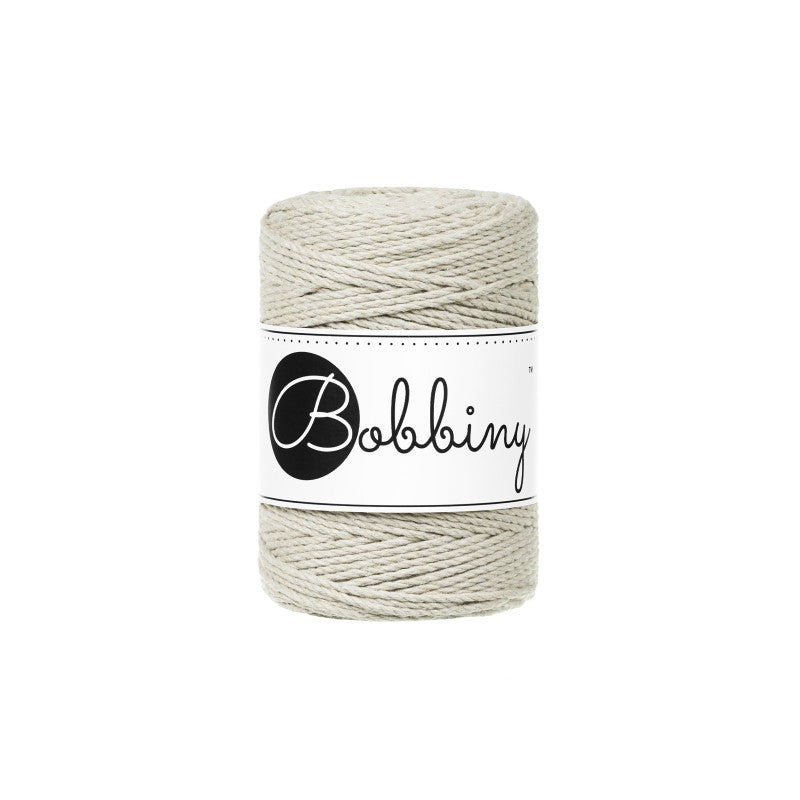 Bobbiny Makramee Garn 1,5mm 3ply Pale Olive 100m - mahina