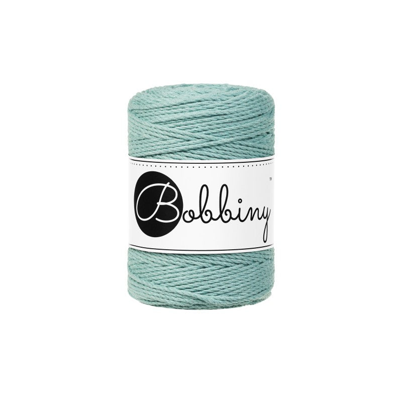 Bobbiny Makramee Garn 1,5mm 3ply Duck Egg Blue 100m - mahina