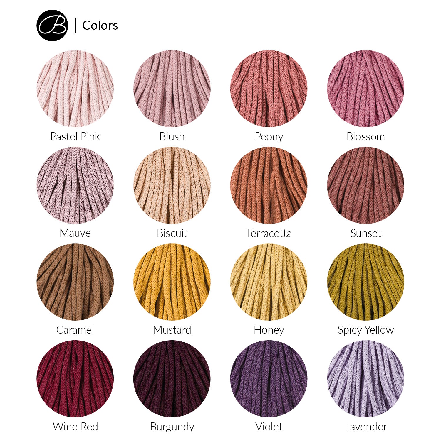 Bobbiny Makramee Garn 9mm 3ply 30m - mahina