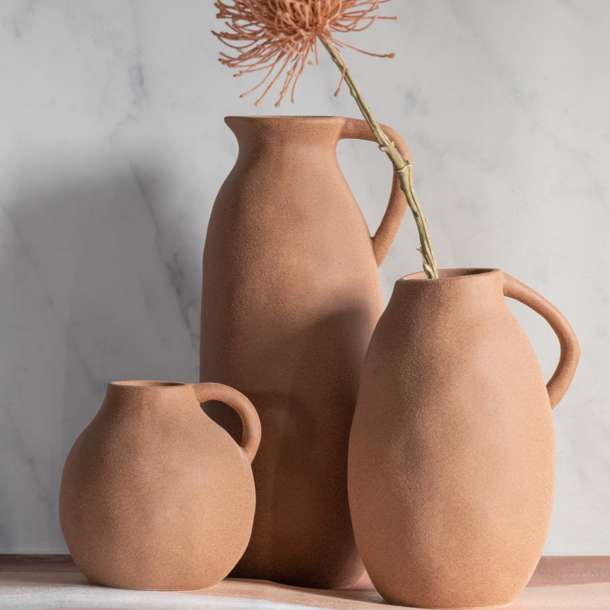 Handgemachte Vase "Toskana" in terrakotta, verschiedene Größen - mahina
