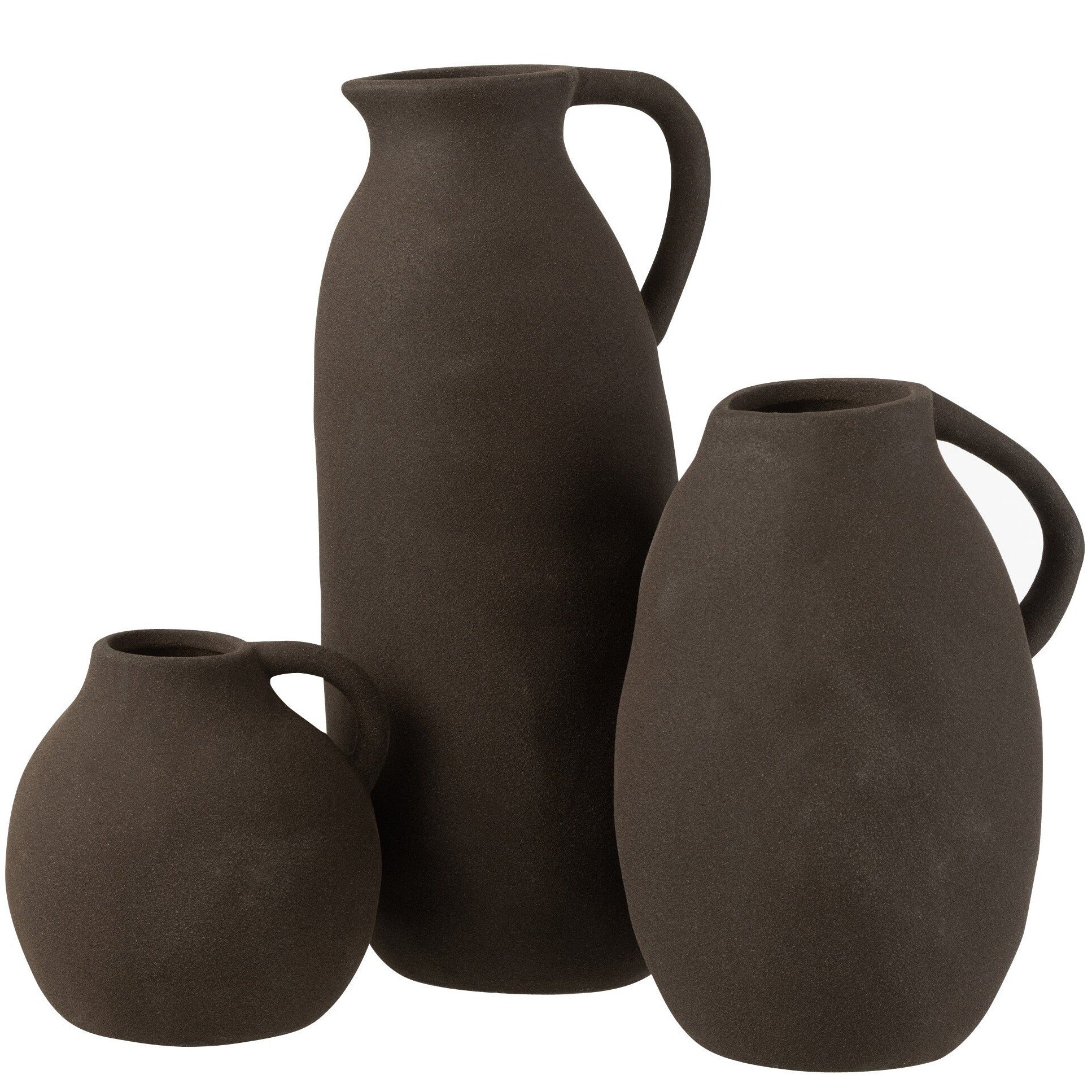 Handgemachte Vase "Toskana" in anthrazit, verschiedene Größen - mahina