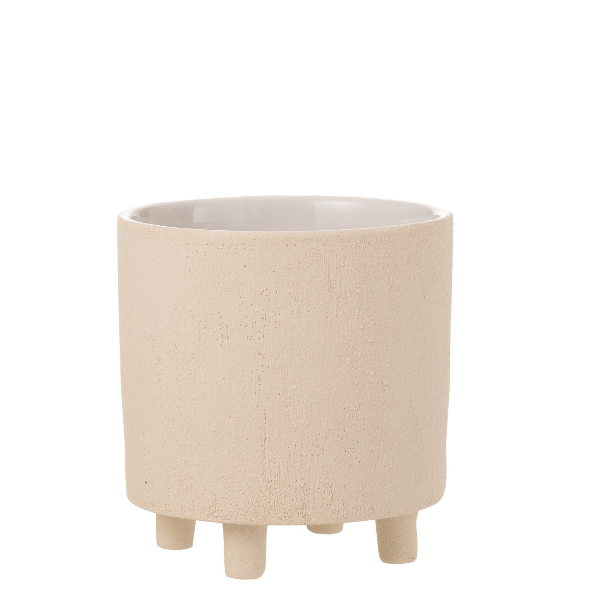 Blumentopf "Sandy" in beige, verschiedene Größen - mahina