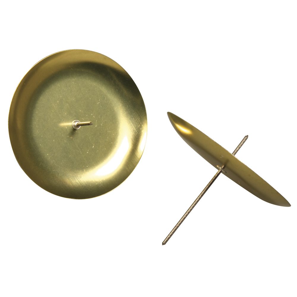Rayher Metall Adventskranzkerzenhalter 8cm in gold, 4 Stück - MAHINA