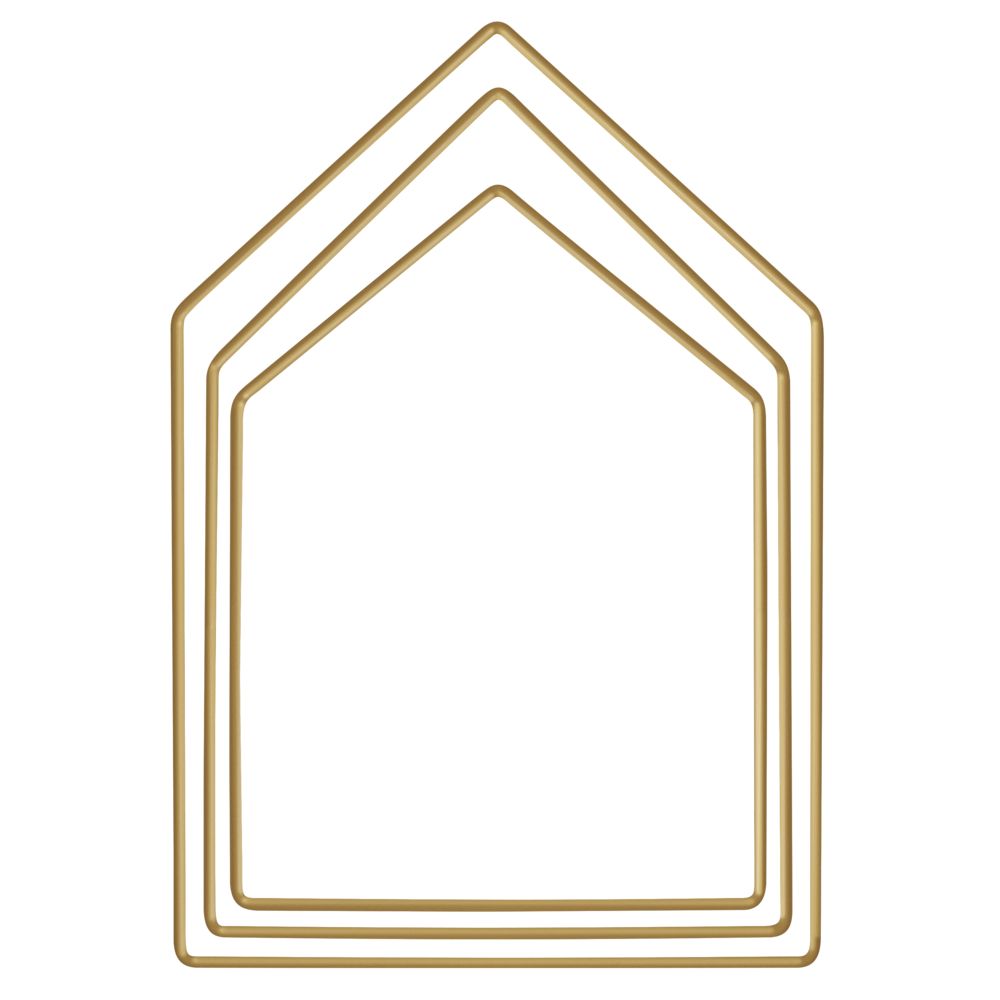 Metallring "Haus" in gold, verschiedene Größen - mahina