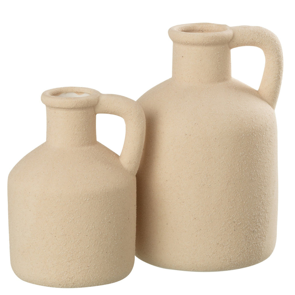 Porzellan-Vase "John" in beige, verschiedene Größen - MAHINA