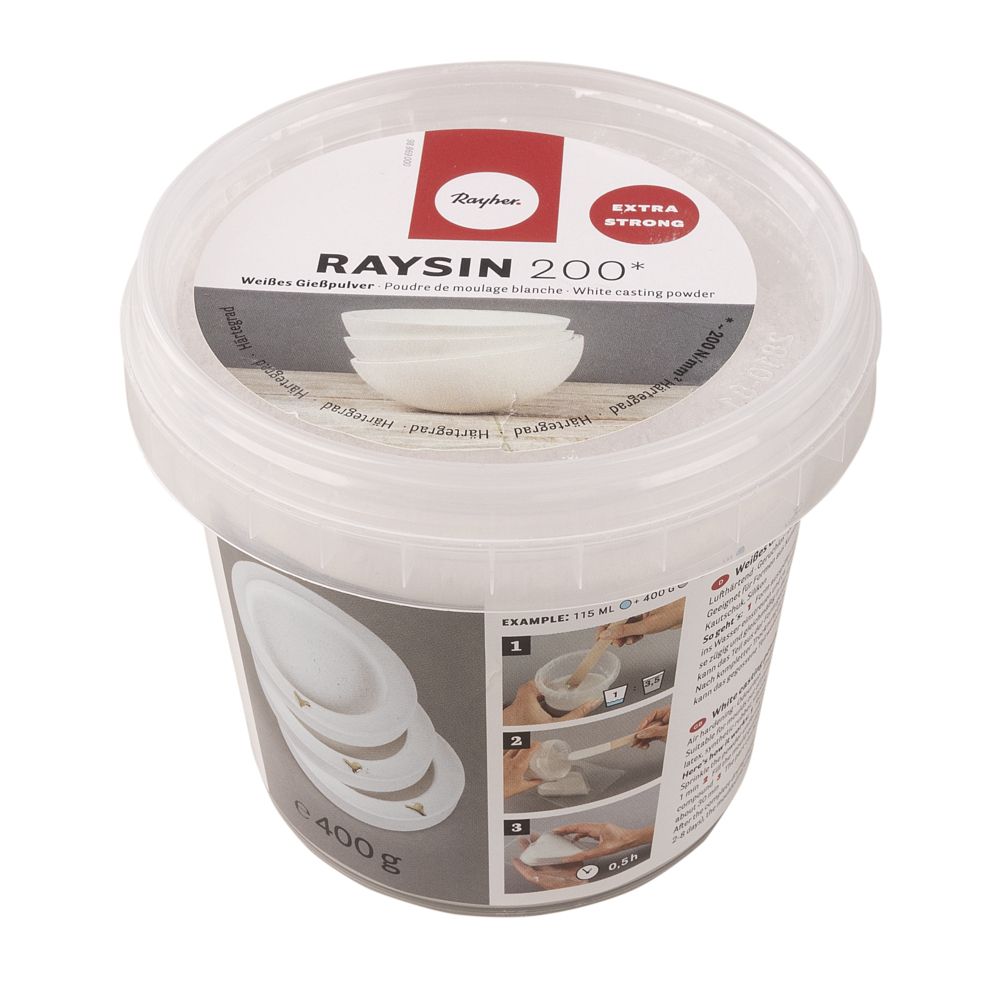 Gießpulver Raysin 200 weiß, Eimer 400g - mahina