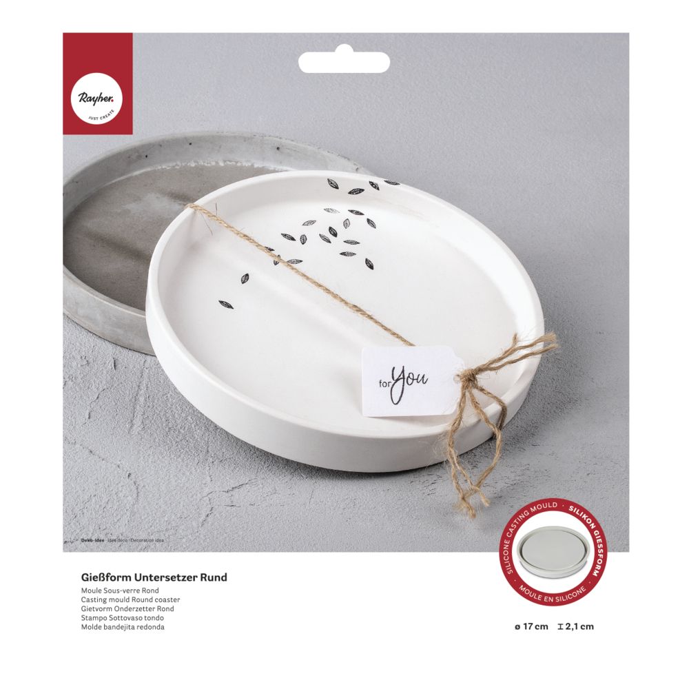 Silikon Gießform Untersetzer rund ø 17cm x H 2,1cm - mahina