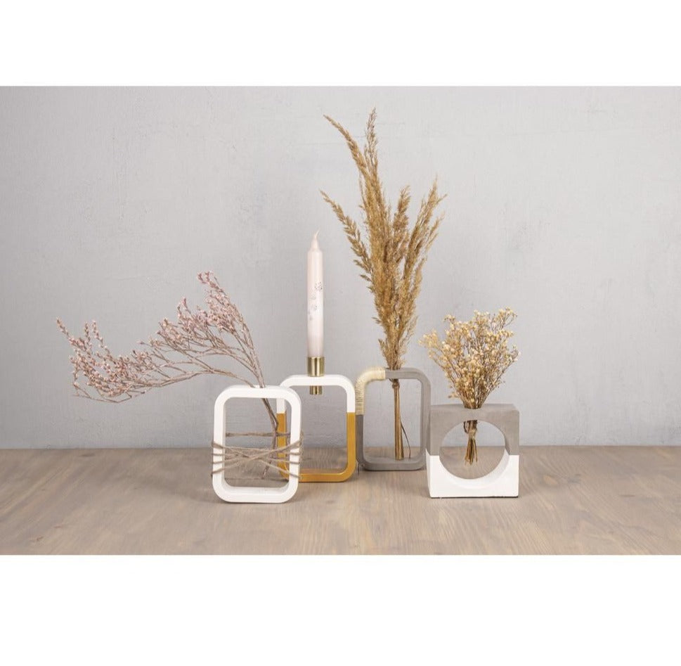 Silikon Gießform Vase Rechteck 10,5x3,7x14cm, inkl. 1 Reagenzglas - mahina