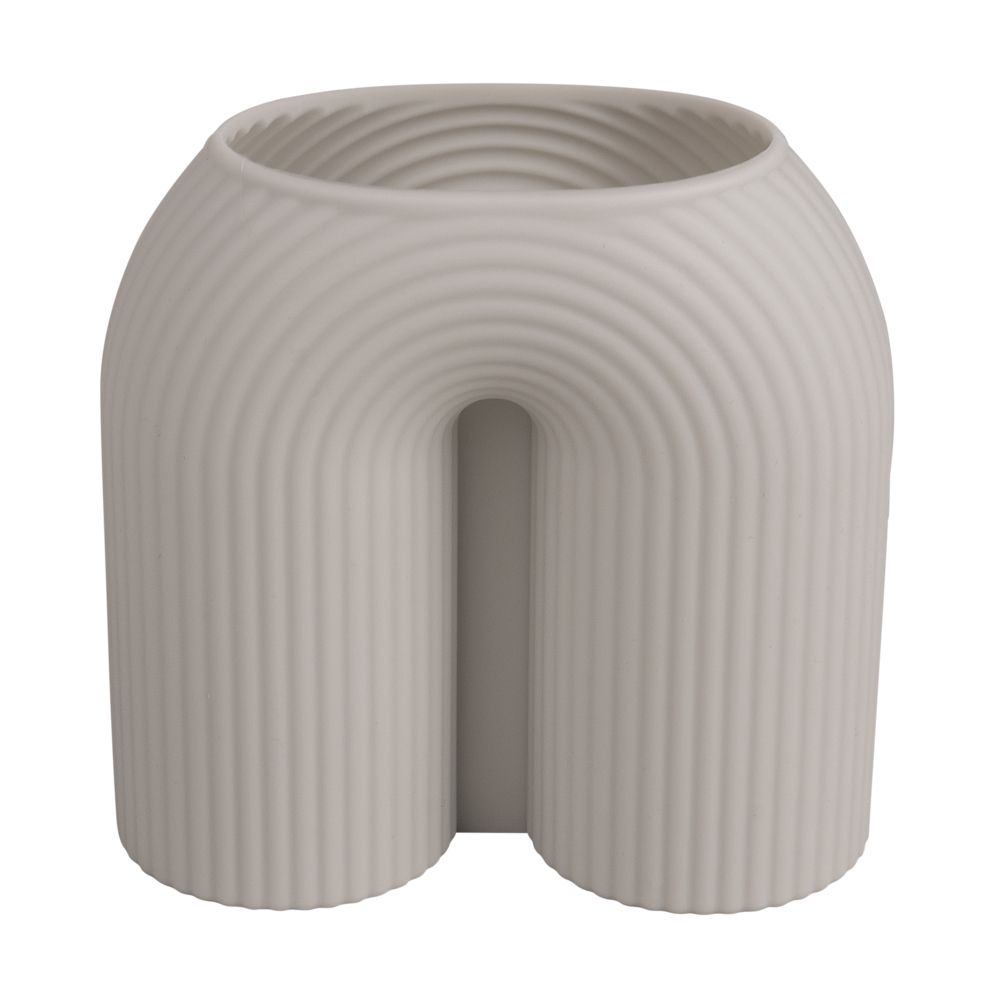 Silikon Gießform Vase Kerze U-Form geriffelt - mahina