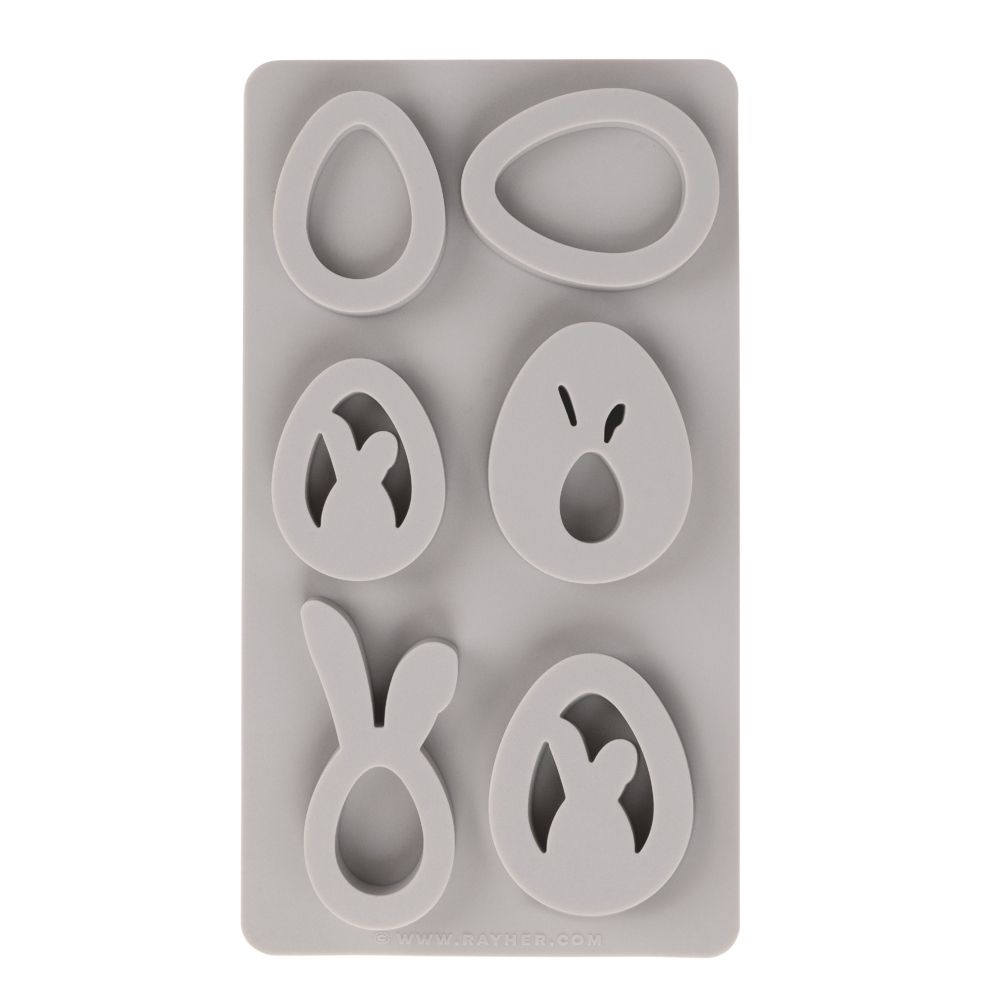 Silikon Gießform Eier + Hasen Anhänger - mahina