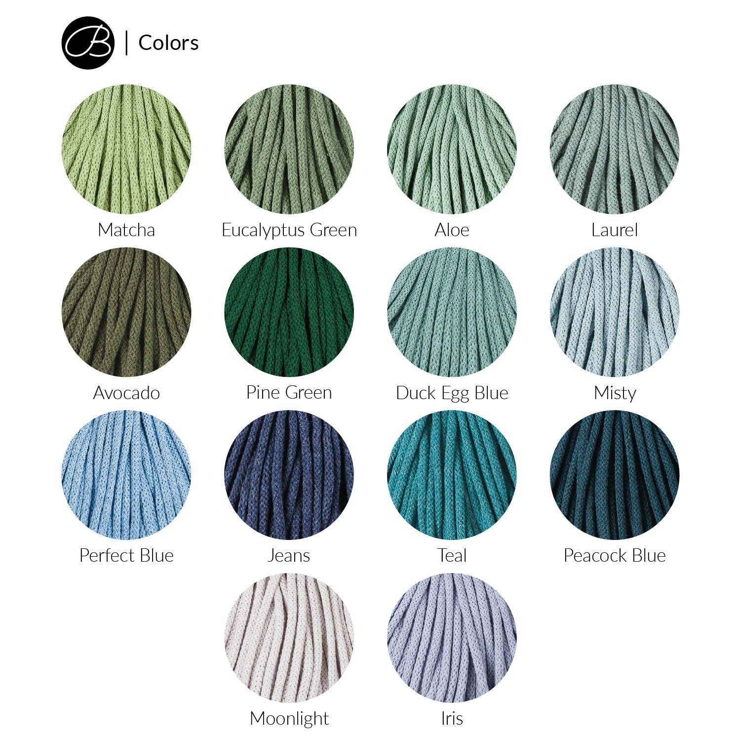 Bobbiny Makramee Garn 9mm 3ply 30m - mahina