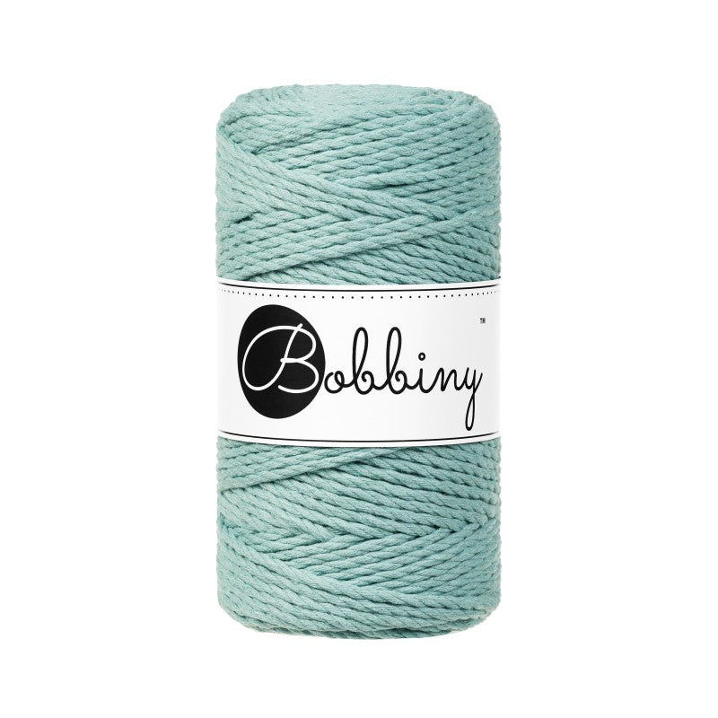 Bobbiny Makramee Garn 3mm 3ply Duck Egg Blue 100m - mahina
