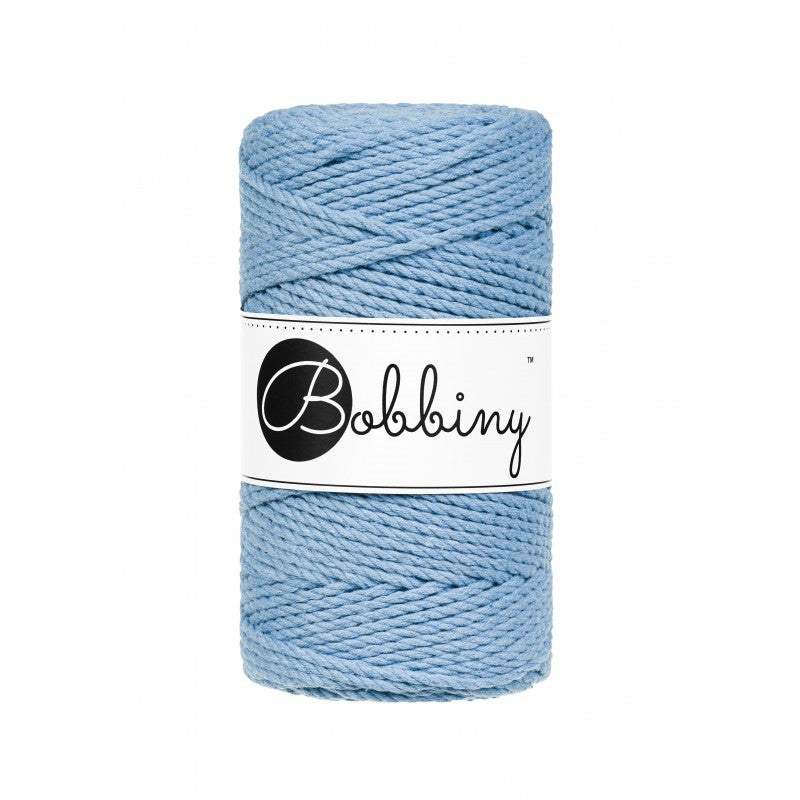 Bobbiny Makramee Garn 3mm 3ply Perfect Blue 100m - MAHINA