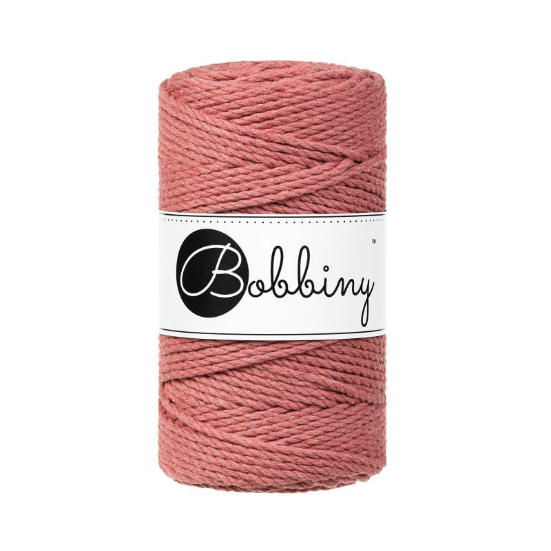 Bobbiny Makramee Garn 3mm 3ply Peony 100m - MAHINA