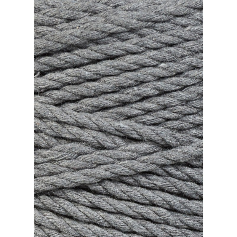 Bobbiny Makramee Garn 3mm 3ply Stone Grey 100m - mahina