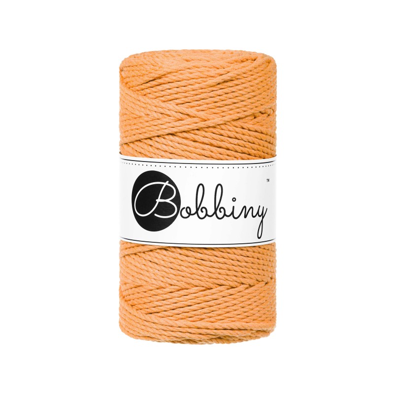Bobbiny Makramee Garn 3mm 3ply Orange 100m - mahina