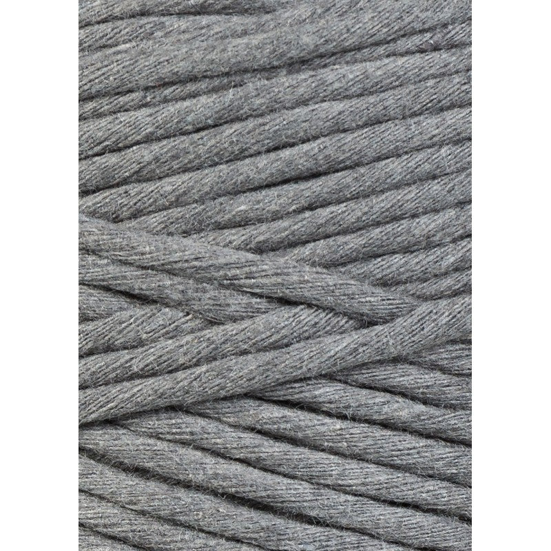 Bobbiny Makramee Garn 3mm gezwirnt Stone Grey 100m - MAHINA