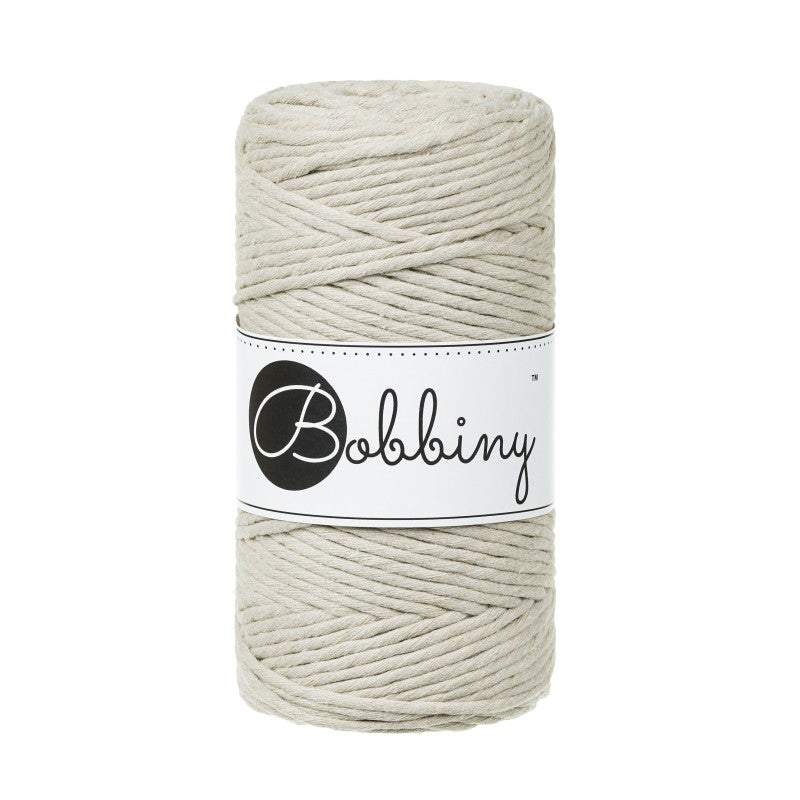 Bobbiny Makramee Garn 3mm gezwirnt Pale Olive 100m - mahina