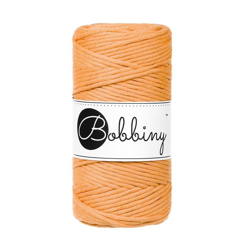 Bobbiny Makramee Garn 3mm gezwirnt Orange 100m - mahina