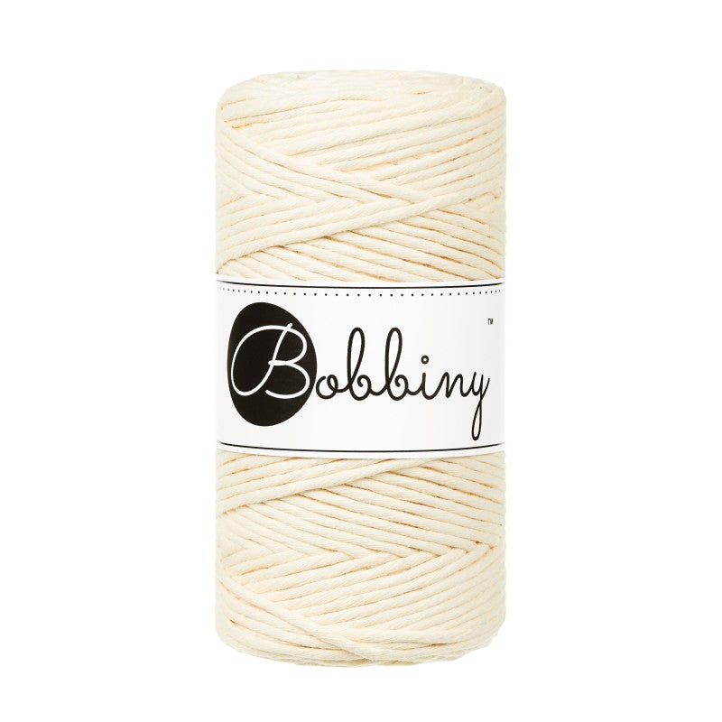 Bobbiny Makramee Garn 3mm gezwirnt Butter Yellow 100m - mahina