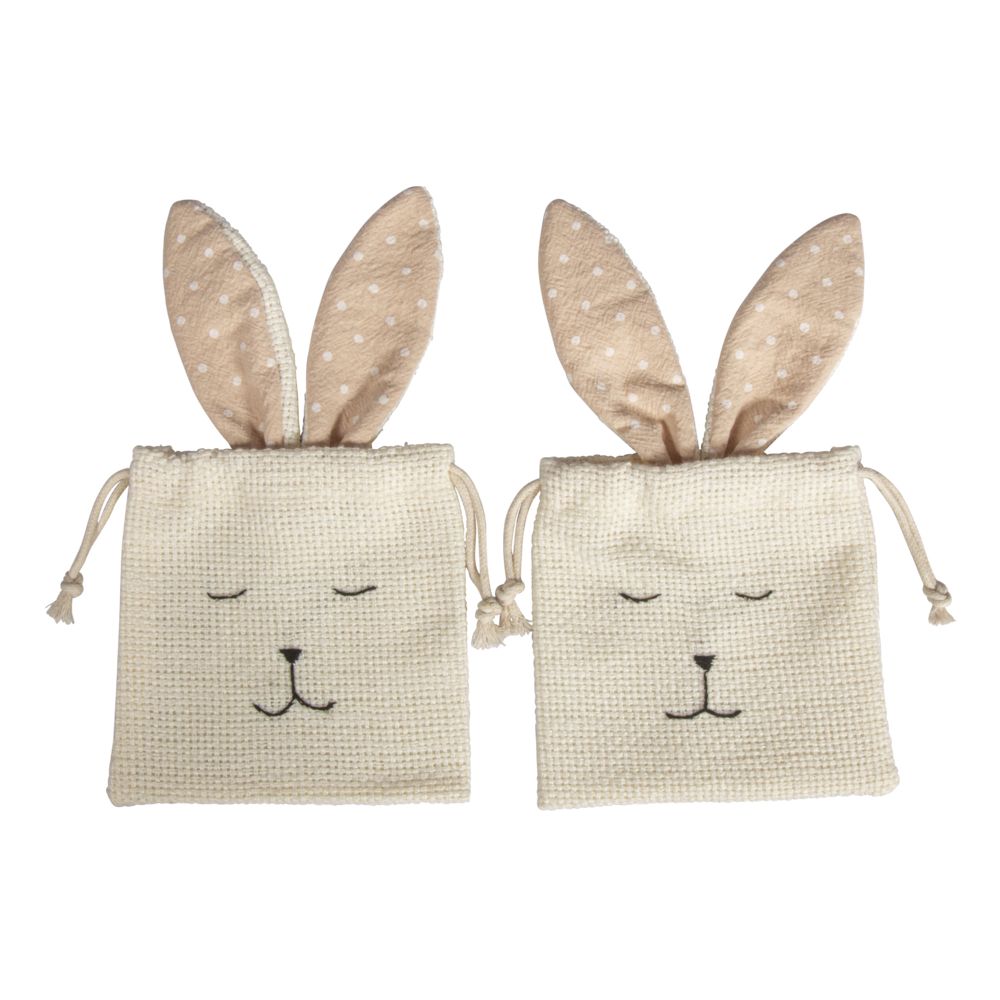 Stoffsäckchen Hase 12x21cm 2 Stk. - mahina