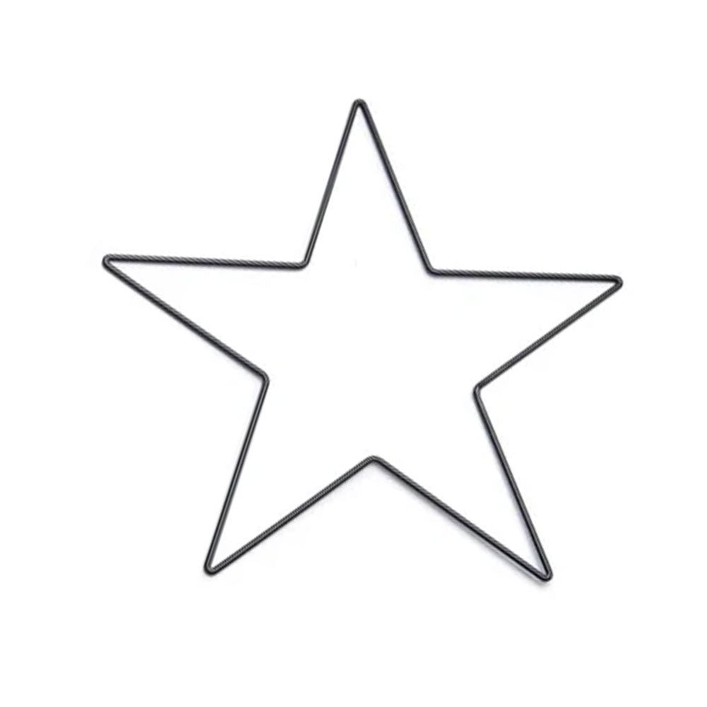 Metallring Stern 30cm in schwarz - mahina