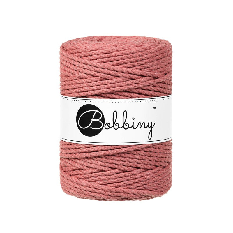 Bobbiny Makramee Garn 5mm 3ply Peony 100m - MAHINA