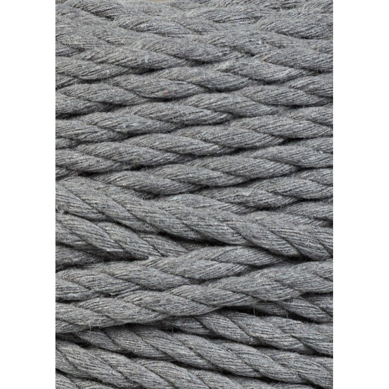 Bobbiny Makramee Garn 5mm 3ply Stone Grey 100m - MAHINA