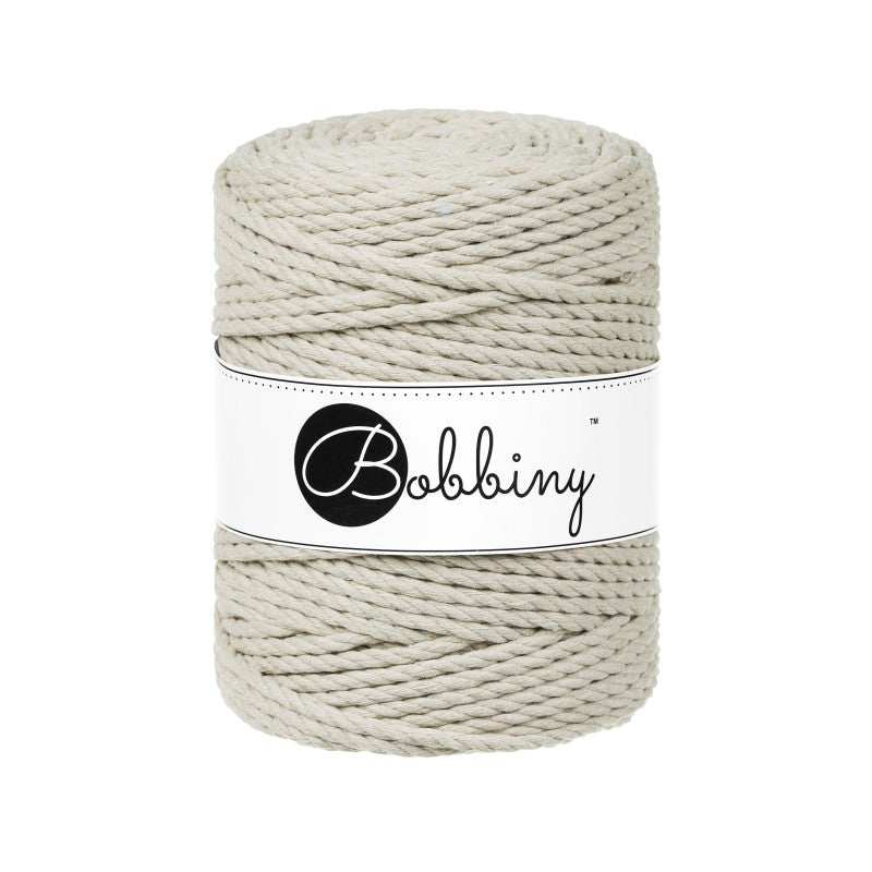 Bobbiny Makramee Garn 5mm 3ply Pale Olive 100m - mahina