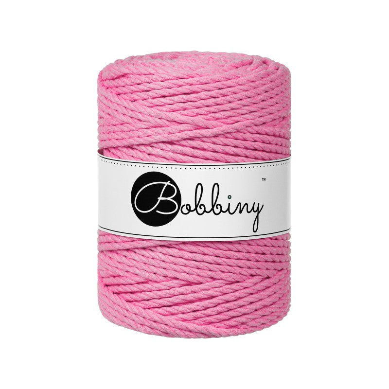 Bobbiny Makramee Garn 5mm 3ply Bubblegum Pink 100m