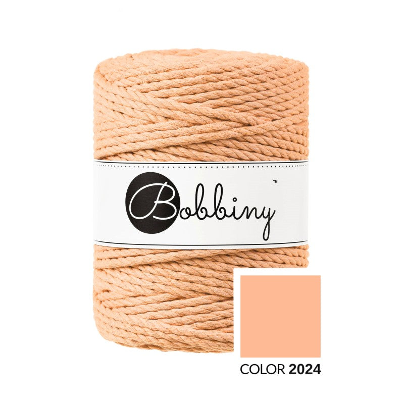 Bobbiny Makramee Garn 5mm 3ply Peach Fuzz 100m - MAHINA