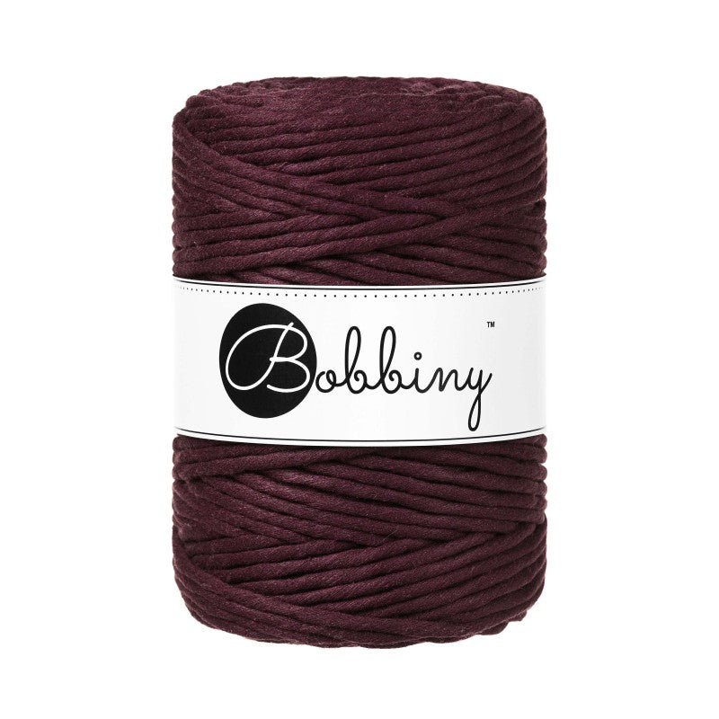 Bobbiny Makramee Garn 5mm gezwirnt Burgundy 100m - mahina
