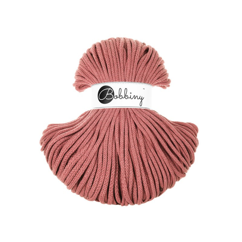 Bobbiny PREMIUM Flechtkordel 5mm geflochten Peony 100m - MAHINA