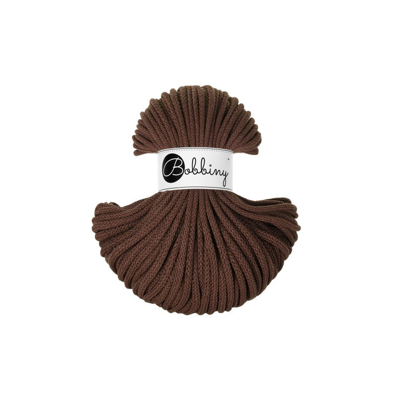 Bobbiny PREMIUM Flechtkordel 5mm geflochten Chocolate Brown 50m