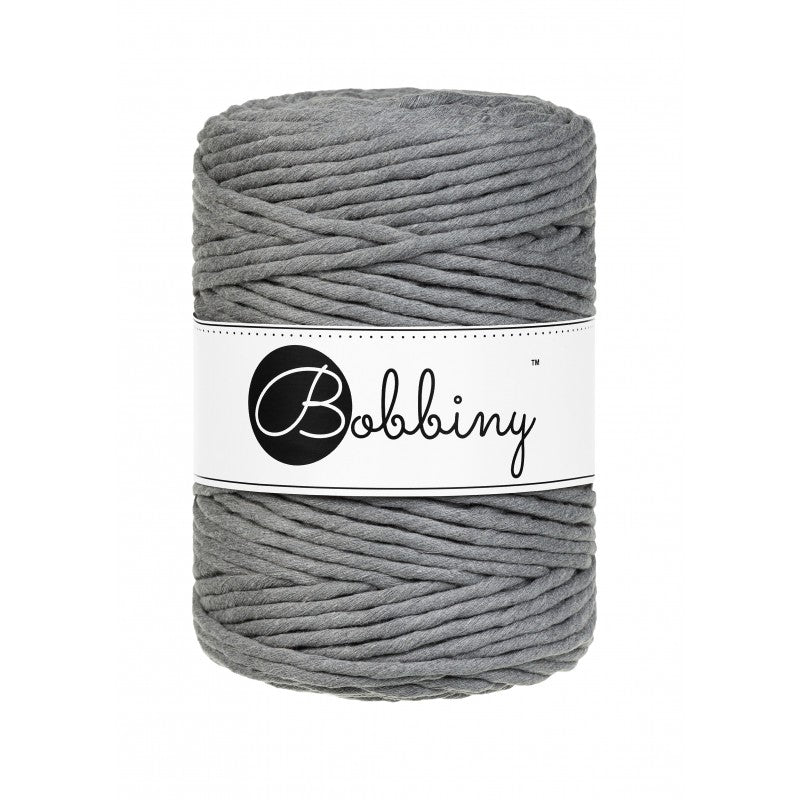 Bobbiny Makramee Garn 5mm gezwirnt Stone Grey 100m - MAHINA