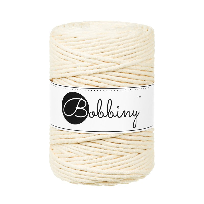 Bobbiny Makramee Garn 5mm gezwirnt Butter Yellow 100m - mahina
