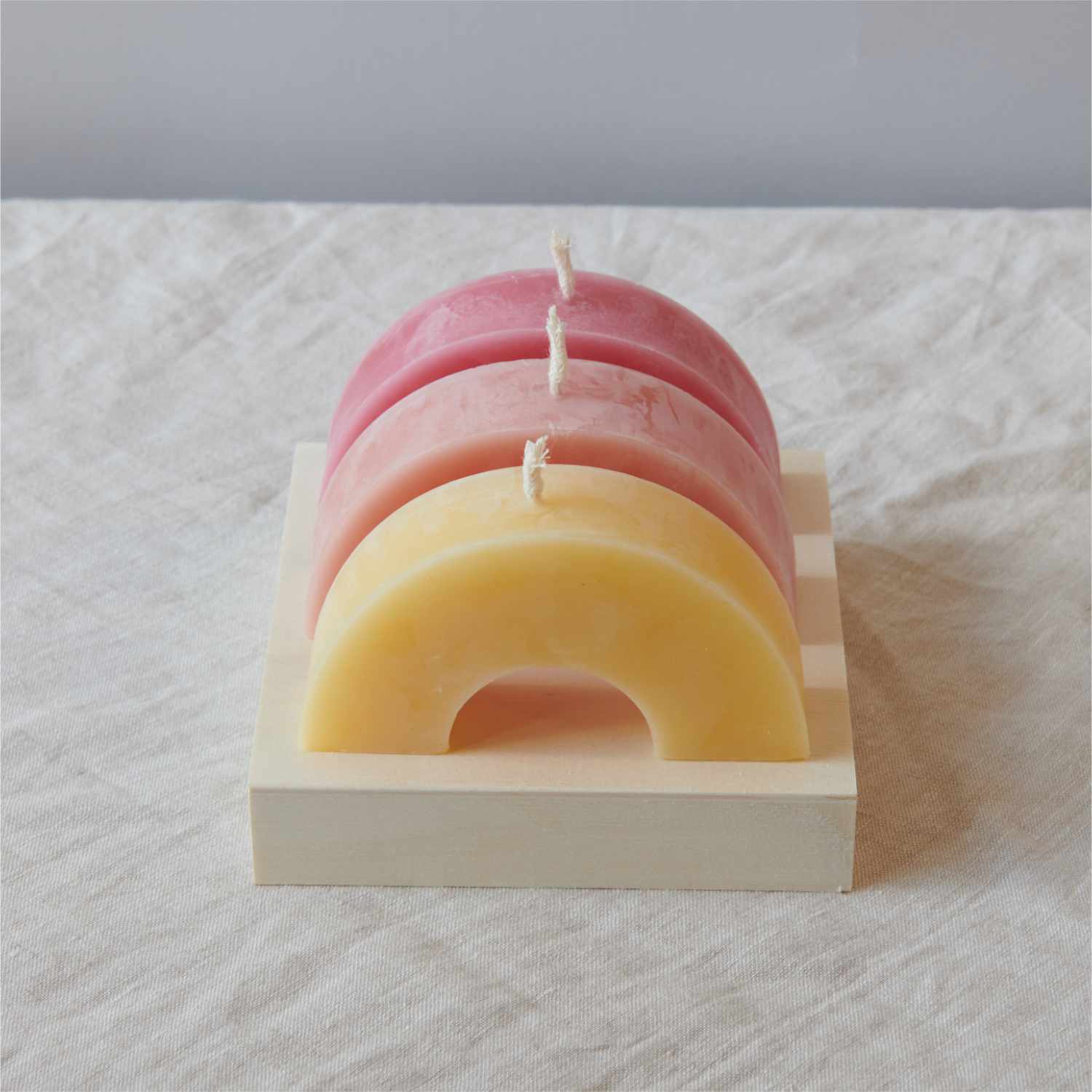 Kerzengießform flach, Regenbogen, 118x69x30mm - mahina
