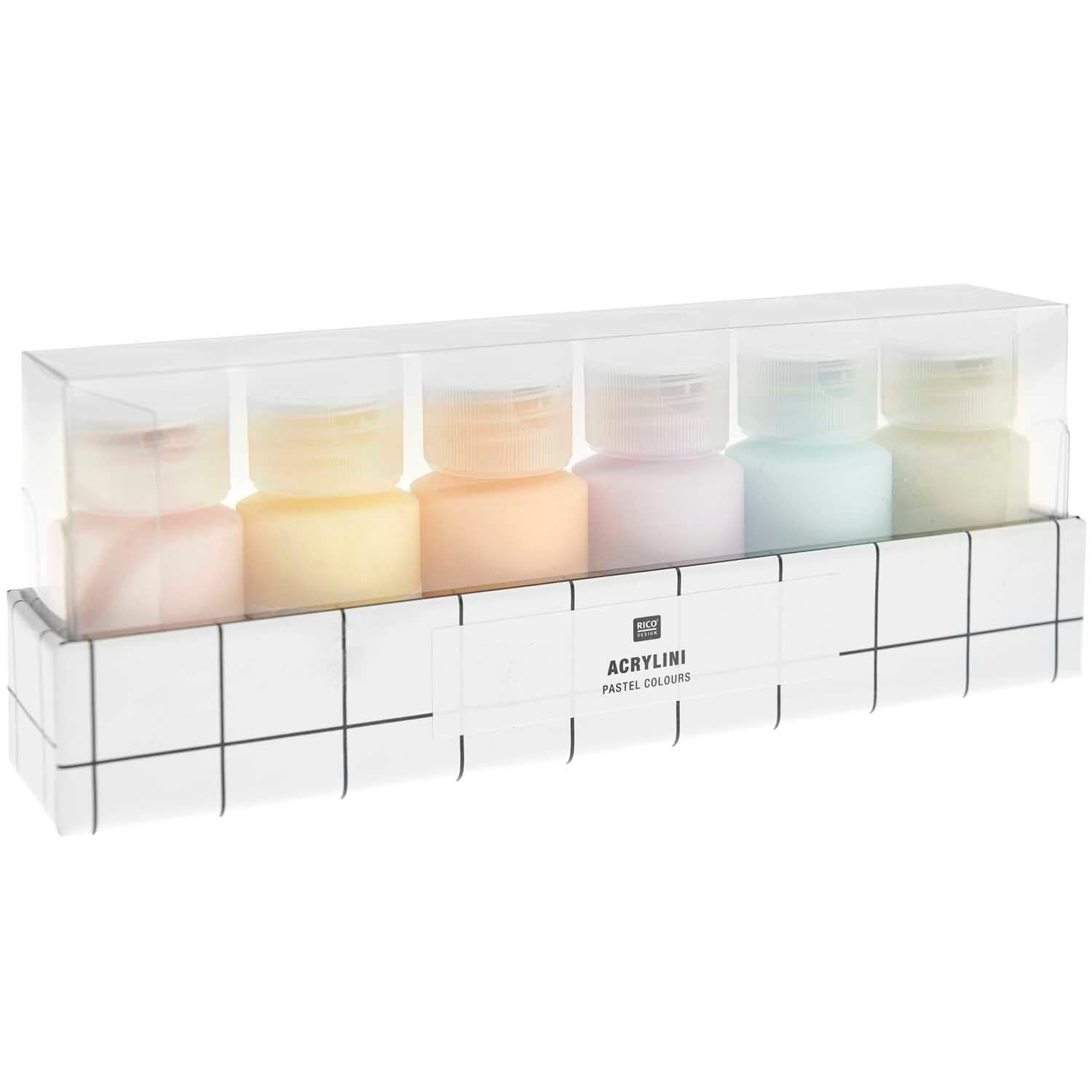 Acrylini Acrylfarben Set 6x22ml, verschiedene Farben - mahina