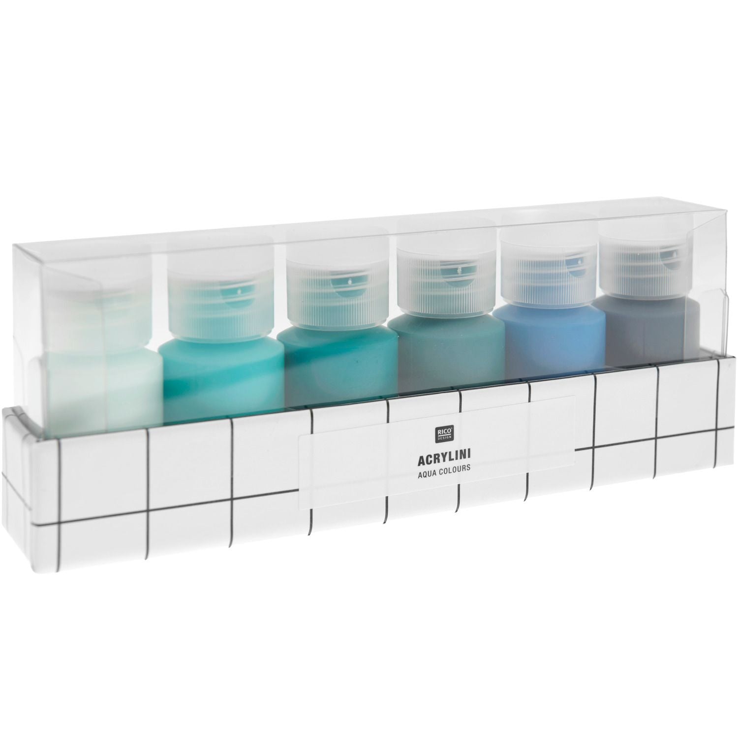 Acrylini Acrylfarben Set 6x22ml, verschiedene Farben - mahina