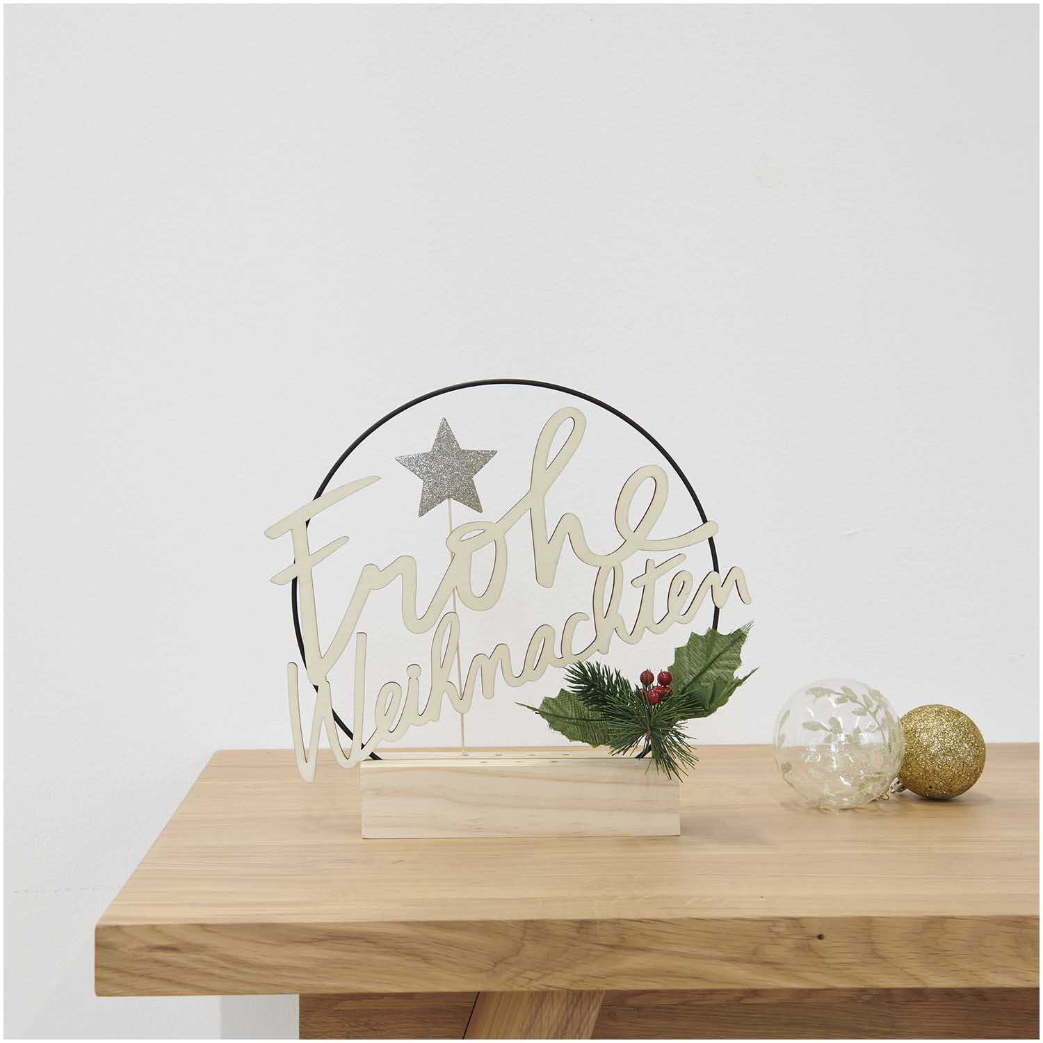 Rico Design Holzschriftzug magnetisch "Frohe Weihnachten", 27,8x20,1cm - mahina