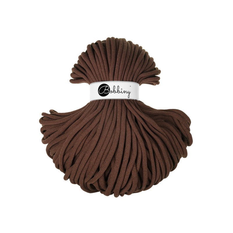 Bobbiny JUMBO Flechtkordel 9mm geflochten Chocolate Brown 100m