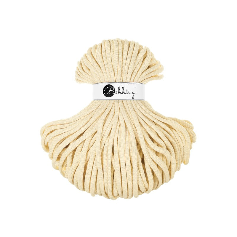 Bobbiny JUMBO Flechtkordel 9mm geflochten Butter Yellow 100m - mahina