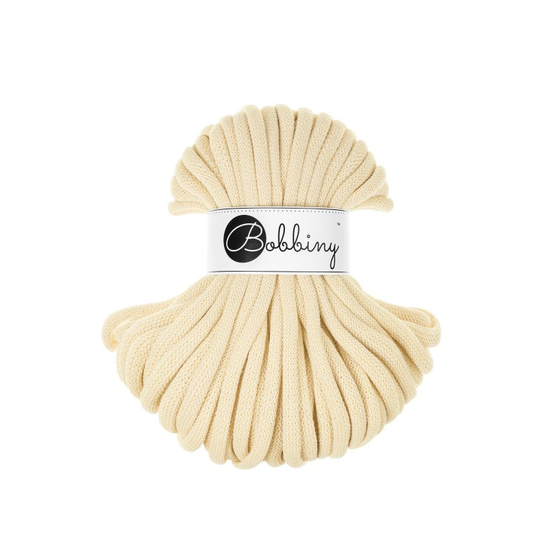 Bobbiny JUMBO Flechtkordel 9mm geflochten Butter Yellow 30m - mahina